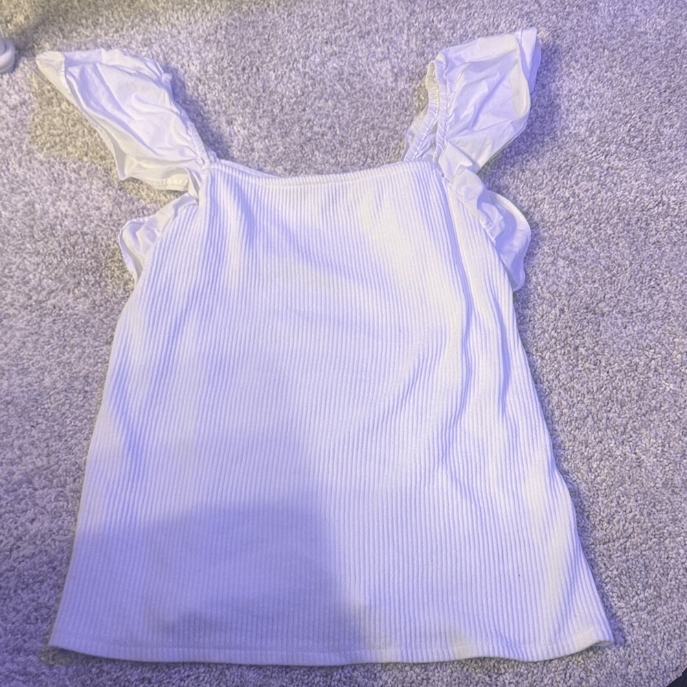 a new day White Ruffled Sleeve Blouse